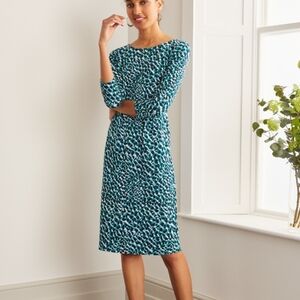 Boden Penny Jersey Dress With Pockets 100% Cotton Women's Size 4